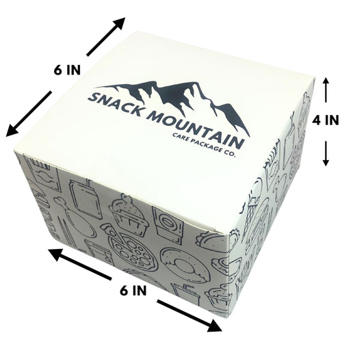 Dimensions of this snack basket box, 6x6x4