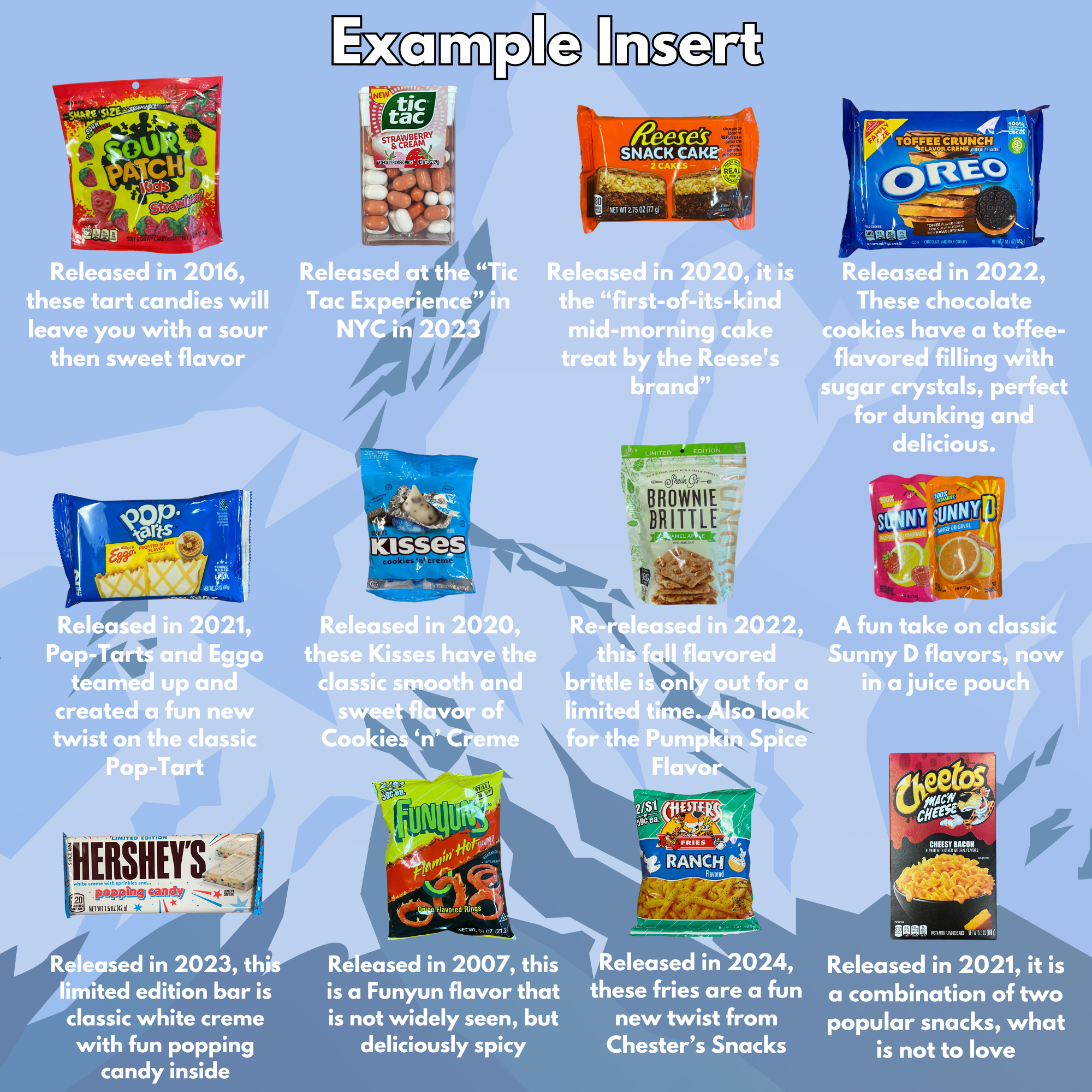 Insert for Snack Basket Snack Bix mix for men women kids